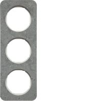 Ramka potrójna, beton/biały, R.1 | 10132379 Hager