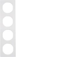 Ramka poczwórna, biały, połysk, R.3 | 10142289 Hager