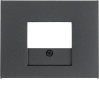 Płytka czołowa do gniazda głośnikowego i gniazda ładowania USB, antracyt, K.1 | 10357006 Hager