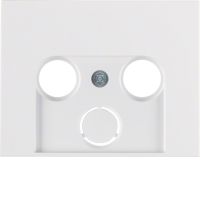 Płytka czołowa do gniazda antenowego 2- i 3-wyjściowego, biały, K.1 | 12017019 Hager