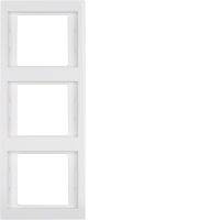 Ramka potrójna, pionowa, biały, połysk, K.1 | 13337009 Hager
