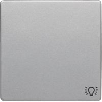 Klawisz z nadrukiem symbolu "światło" do łącznika 1-klawiszowego, alu aksamit, lakierowany, Q.x | 16206044 Hager