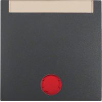 Klawisz z 5 dołączonymi soczewkami i polem opisowym do łącznika 1-klawiszowego, antracyt mat, B.x | 16281606 Hager