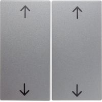 Klawisze z nadrukiem symbolu "strzałki" do łącznika żaluzjowego, alu mat, lakierowany, B.Kwadrat/B.7 | 16441404 Hager