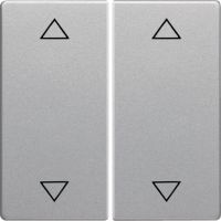 Klawisze z nadrukiem symbolu "strzałki" do łącznika 2-klawiszowego, alu aksamit, lakierowany, Q.x | 16446084 Hager