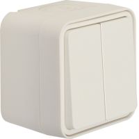 Łącznik świecznikowy wspólne zaciski wejściowe, kompletny, IP55, biały, W.1 | 30753502 Hager