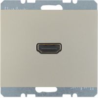 Gniazdo HDMI z przyłączem 90st., stal szlachetna, lakierowany, K.5 | 3315437004 Hager
