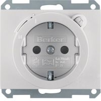 Gniazdo Schuko z wyłącznikiem róznicowo prądowym, alu, K.5 | 47087003 Hager