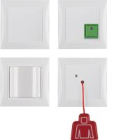 Zestaw z zasilaczem, system przywoławczy, biały połysk, B.Kwadrat/S.1 | 52008989 Hager
