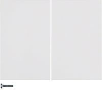 Przycisk 2-krotny do ściemniaczy przyciskowych i sterowników załączających Berker, biały, połysk K.1 | 85142179 Hager