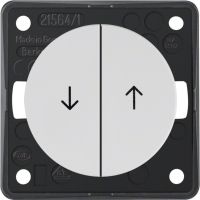 Łącznik żaluzjowy Integro Flow wieloklawiszowy przyciskowy, z nadrukiem symbolu "Strzałka", biały | 936532509 Hager