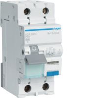 Wyłącznik różnicowo-prądowy z członem nadprądowym 1P+N 6kA C 10A/30mA Typ A, RCBO | ADA960D Hager