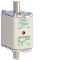 Wkładka bezpiecznikowa nożowa NH00 wskażnik podwójny uchwyt nieizolowany aM 80A 690VAC | LNH00080M6A Hager