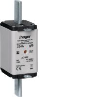 Wkładka bezpiecznikowa nożowa NH1 wskaźnik podwójny uchwyt izolowany gG 224A 500 VAC | LNH1224MK Hager