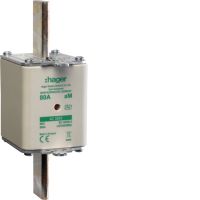 Wkładka bezpiecznikowa nożowa NH2 wskaźnik podwójny uchwyt nieizolowanyAM 80A 690VAC | LNH2080M6A Hager