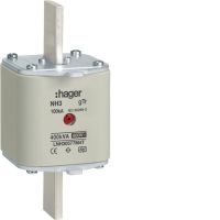 Wkładka bezpiecznikowa nożowa NH3 wskaźnik podwójny uchwyt nieizolowany gTr 577A 400VAC | LNH30577M4T Hager