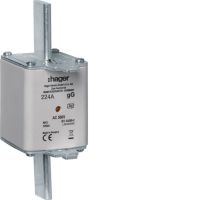 Wkładka bezpiecznikowa nożowa NH3C wskaźnik podwójny uchwyt nieizolowany gG 224A 500VAC | LNH3224M Hager