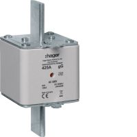 Wkładka bezpiecznikowa nożowa NH3 wskaźnik podwójny uchwyt nieizolowany gG 425A 500VAC | LNH3425M Hager