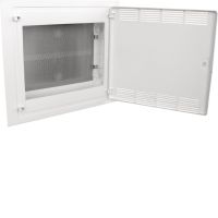 Rozdzielnica modułowa multimedialna podtynkowa 2x18 IP40, drzwi wentylowane, białe, Golf | VF218PZF Hager