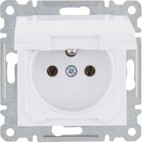 Gniazdo zasilające z/u i pokrywą, 16 A/250 VAC, biały, Lumina | WL1120 Hager