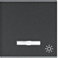 Klawisz kontrolny z symbolem „Światło”, czarny, Lumina | WL6123 Hager