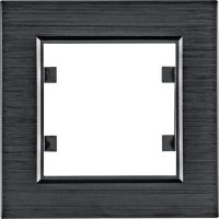 Ramka pojedyncza, aluminium czarne, Lumina Passion | WL9013 Hager