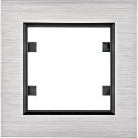 Ramka pojedyncza, aluminium srebrne, Lumina Passion | WL9012 Hager