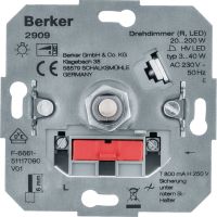 Ściemniacz obrotowy obciążenie R 20-200 W, LED 3-40 W, One.platform | 2909 Hager