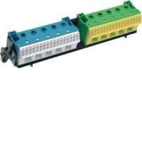 Wspornik, uniwersalny Z, z 2 x 22 zaciskami PE/N w technologii Quick-Connect, poziomy | FZ383 Hager