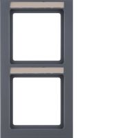 Ramka podwójna, pionowa, Berker Q3, antracytowa | 10526086 Hager