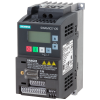 Przemiennik częstotliwości SINAMICS V20, 0,55kW 1x200-240V AC 47-63Hz, IP20 | 6SL3210-5BB15-5UV1 Siemens