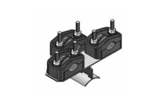 Uchwyt kablowy potrójny U1 3x25-46mmna słup wirowy U1032 | U1032  ALPAR sp. z o.o. (d