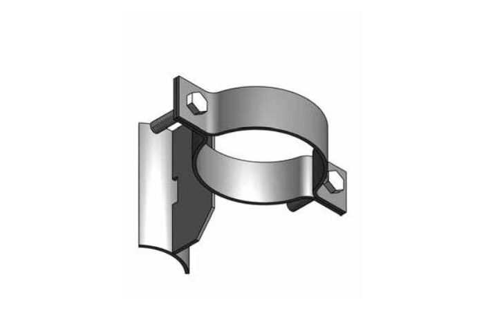 Uchwyt rury Fi 160 na słup wirowy | EP-UC-160/E ZAKŁAD PRODUKCYJNO-U