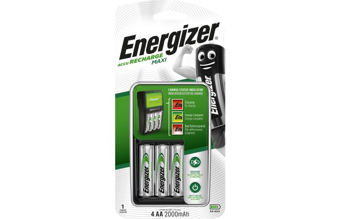 Ładowarka Energizer Maxi AA, AAA + Power plus AA/4 (zestaw 4szt) | 7638900321401 Energizer