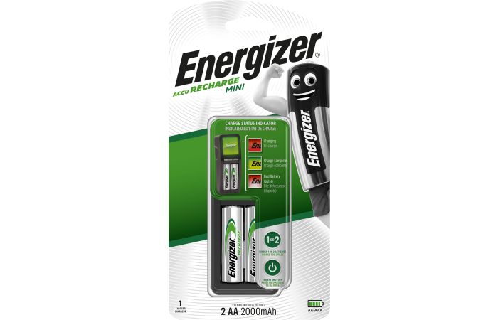 Ładowarka Energizer Mini + Power Plus AA (opak 2szt) | 7638900421439 Energizer