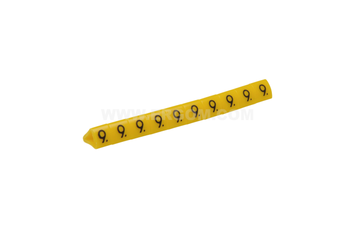 Oznacznik przewodów OZ-1/9, cyfra 9, żółty (opak 100szt) | E04ZP-01020201000 Ergom