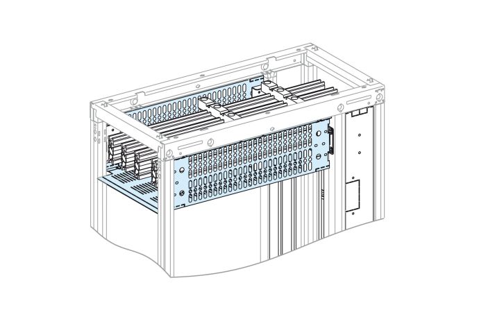 Osłona formy 2 do szyn poziomych szer. 650mm Prisma Plus | 04976 Schneider Electric