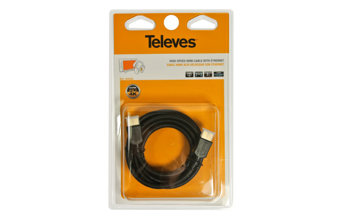 Kabel HDMI męski-męski 3m czarny (blister T2) | 494502 Televes