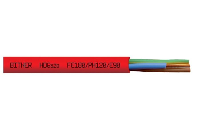 Przewód bezhalogenowy HDGs FE180/PH120/E90 2x1,0 300/500V BĘBEN | B52000 Bitner