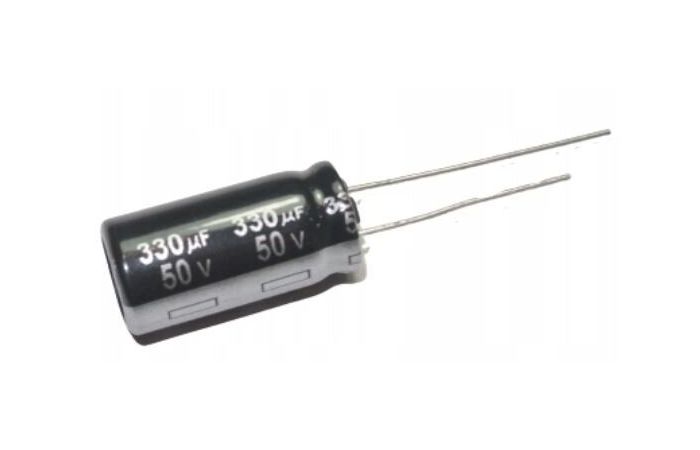 Kondensator elektrolityczny THT 330uF 50VDC FI: 10x20mm | EEUEB1H331 Transfer Multisort Elektronik