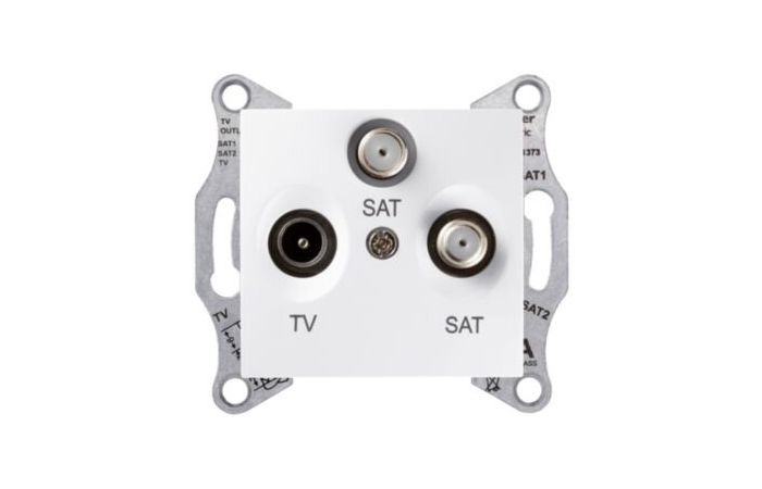 Gniazdo antenowe RTV-SAT/SAT końcowe (1dB) białe, Sedna | SDN3502121 Schneider Electric