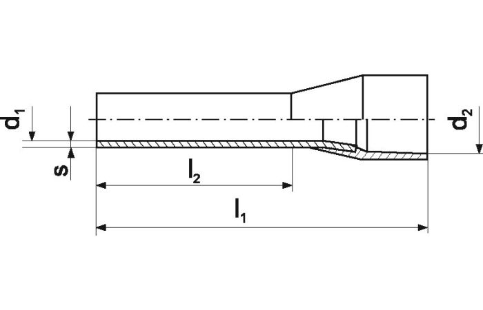 Końcówka tulejkowa TE 1,5-8, przekrój: 1,5mm2, dł. tulejki 8mm (opak 100szt) | TE_1,5-8/100 Erko