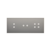 Panel dotykowy S54, 3 moduły, 2 pola dotyk. pion+2 pola dotyk. poziom+4 pola dotyk. srebrna mgła | DSTR3324/71 Kontakt Simon