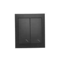 Łącznik schodowy podwójny IP44 10AX 250V zaciski śrubowe czarny Aquaclick | ACW6/2/49 Kontakt Simon