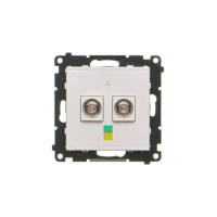 Gniazdo ekwipotencjalne podwójne (moduł), Aluminium mat Simon 55 | TGEK2.01/143 Kontakt Simon
