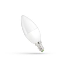 Lampa LED 6W 560lm CW 6000K E14 230V świeczka matowa zimna biała | WOJ+13027 Wojnarowscy