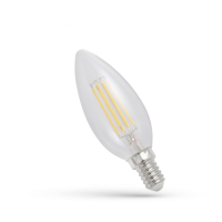 Lampa LED COG 4W 460lm NW 4000K E14 230V CLEAR świeczka przeźroczysta neutralna biała | WOJ+14332 Wojnarowscy