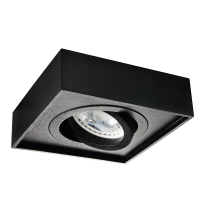 Oczko sufitowe MINI GORD DLP-50-B kwadratowy stop aluminium stal kolor czarny 1XGx5,3/GU10 | 28781 Kanlux