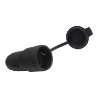 Gniazdo gumowe Schuko GRIP GP/S 16A IP44 kolor czarny | 4862 Kanlux