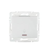 Łącznik zwierny - dzwonek z LED LOGI 02-1080-102 bi śrubowy kolor biały | 25075 Kanlux
